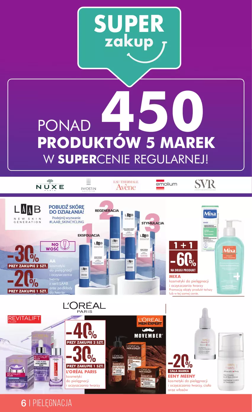 Gazetka promocyjna Super Pharm - ważna 07.11 do 22.11.2024 - strona 6 - produkty: Kosmetyki do pielęgnacji, L’Oréal, Mixa, Podkład, Ser