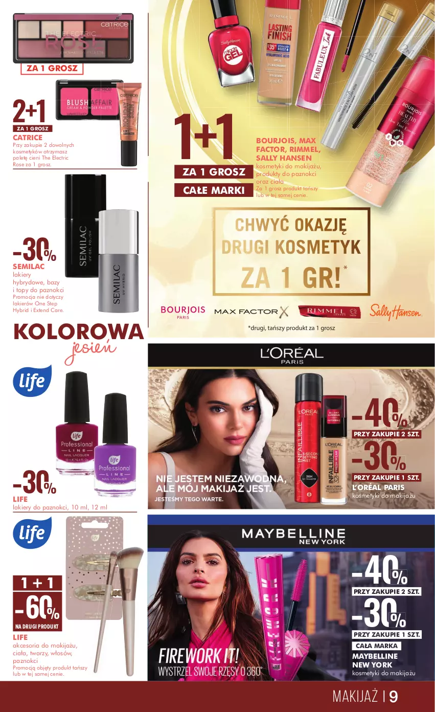 Gazetka promocyjna Super Pharm - ważna 07.11 do 22.11.2024 - strona 9 - produkty: Bell, Bourjois, Catrice, Fa, L’Oréal, Lakier, Makijaż, Max Factor, Maybelline, Sally Hansen, Top