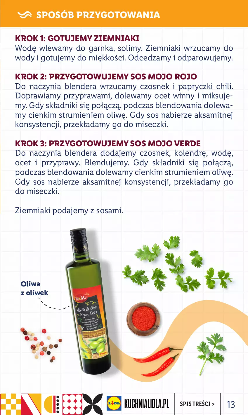 Gazetka promocyjna Lidl - KATALOG IBERYJSKI - ważna 12.09 do 17.09.2022 - strona 13 - produkty: Aksam, Blender, Czosnek, Ocet, Oliwa, Oliwa z oliwek, Przyprawy, Rum, Sos, Ziemniaki