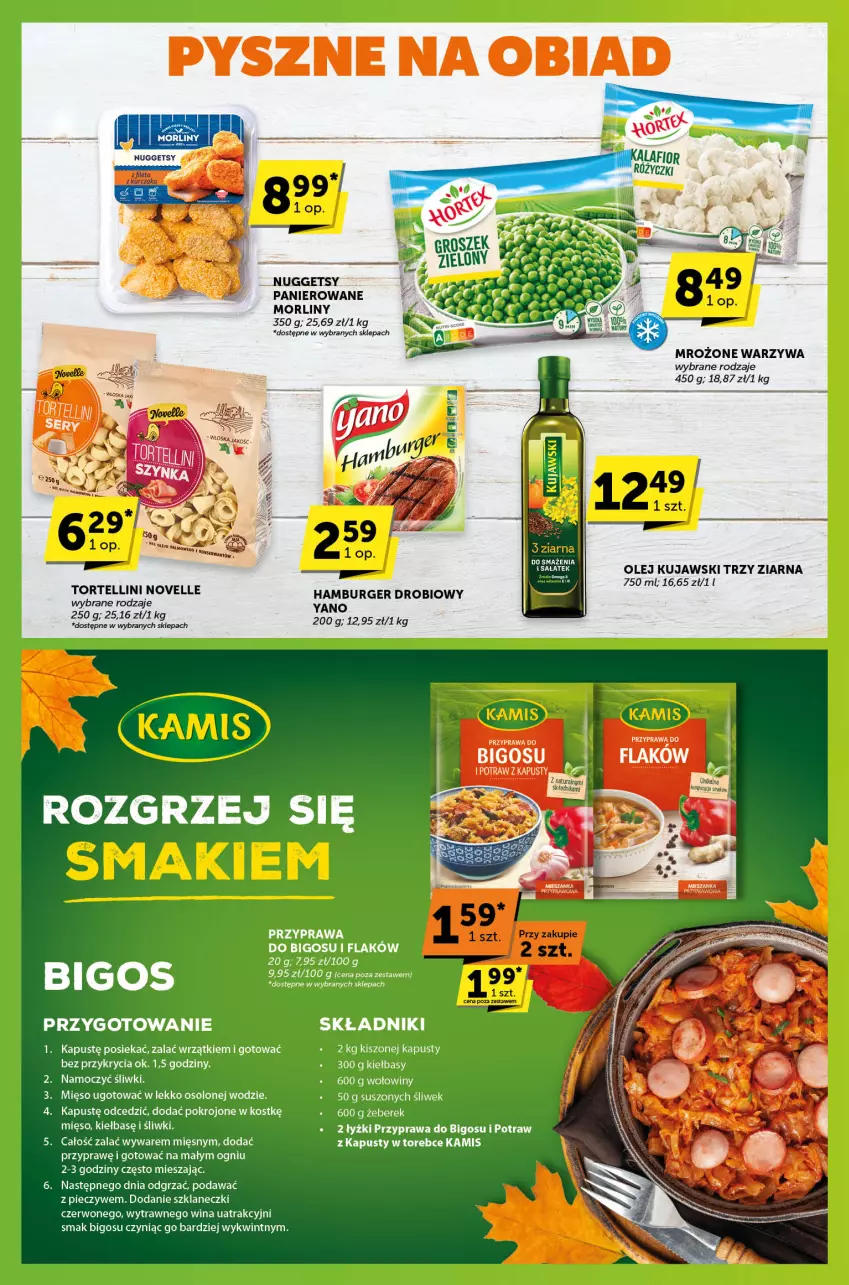 Gazetka promocyjna ABC - ważna 17.10 do 29.10.2024 - strona 3 - produkty: Bigos, Burger, Hamburger, Kamis, Kujawski, Mięso, Olej, Piec, Warzywa