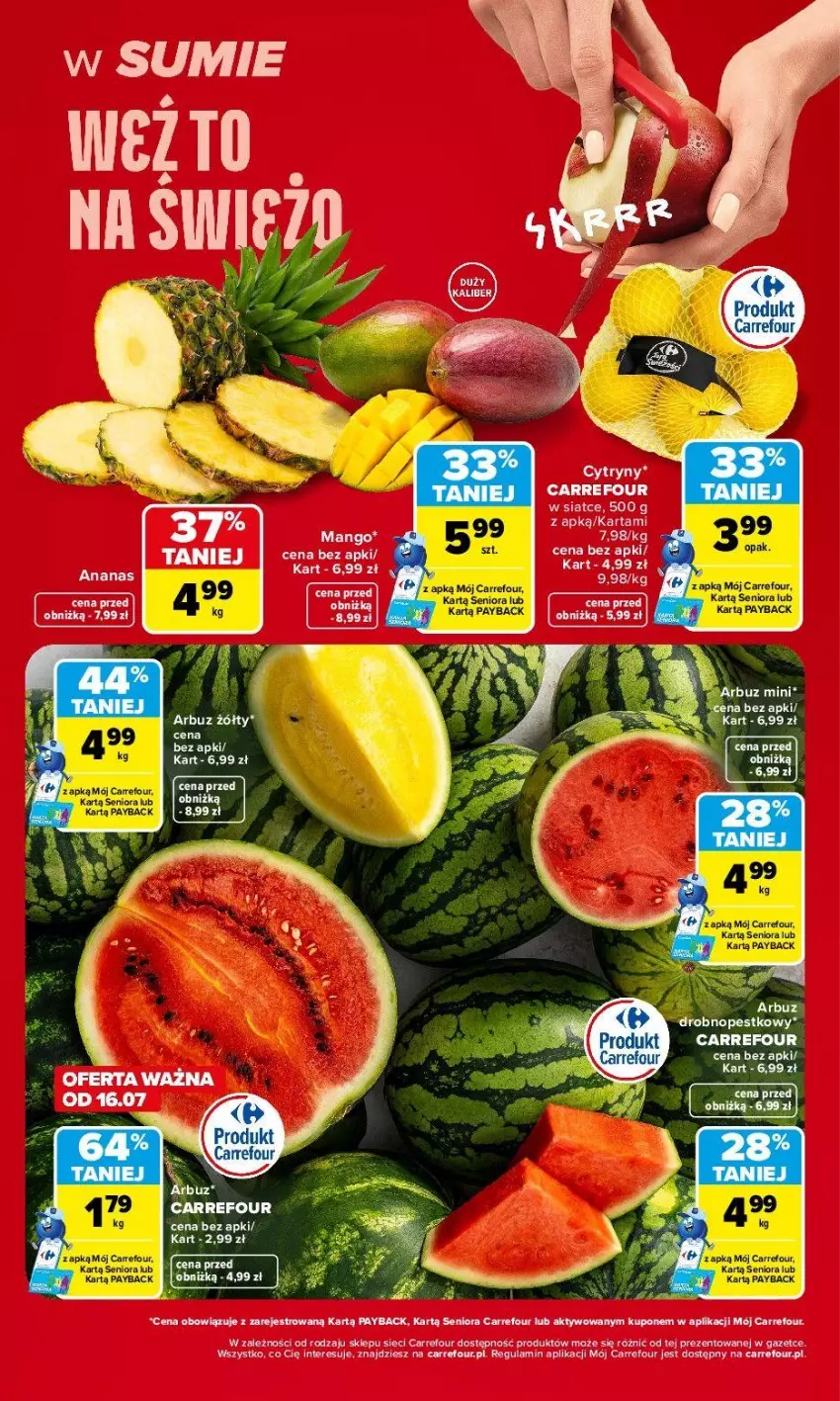 Gazetka promocyjna Carrefour - Gazetka Carrefour, Market w SUMIE weź to na świeżo - ważna 13.07 do 18.07.2026 - strona 2 - produkty: Arbuz, Mango