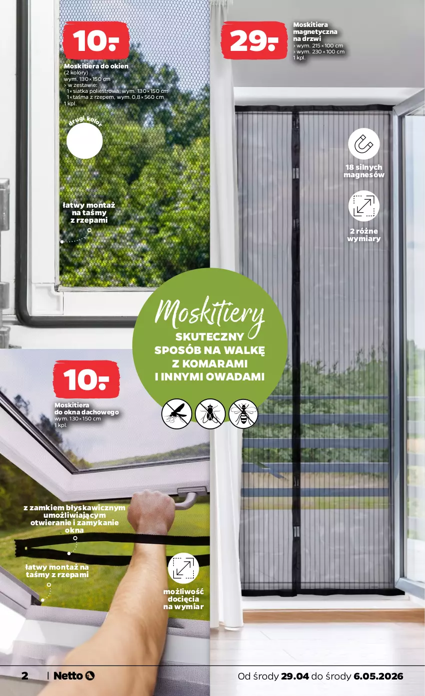 Gazetka promocyjna Netto - Od Środy - ważna 29.04 do 06.05.2026 - strona 2 - produkty: Drzwi, Siatka