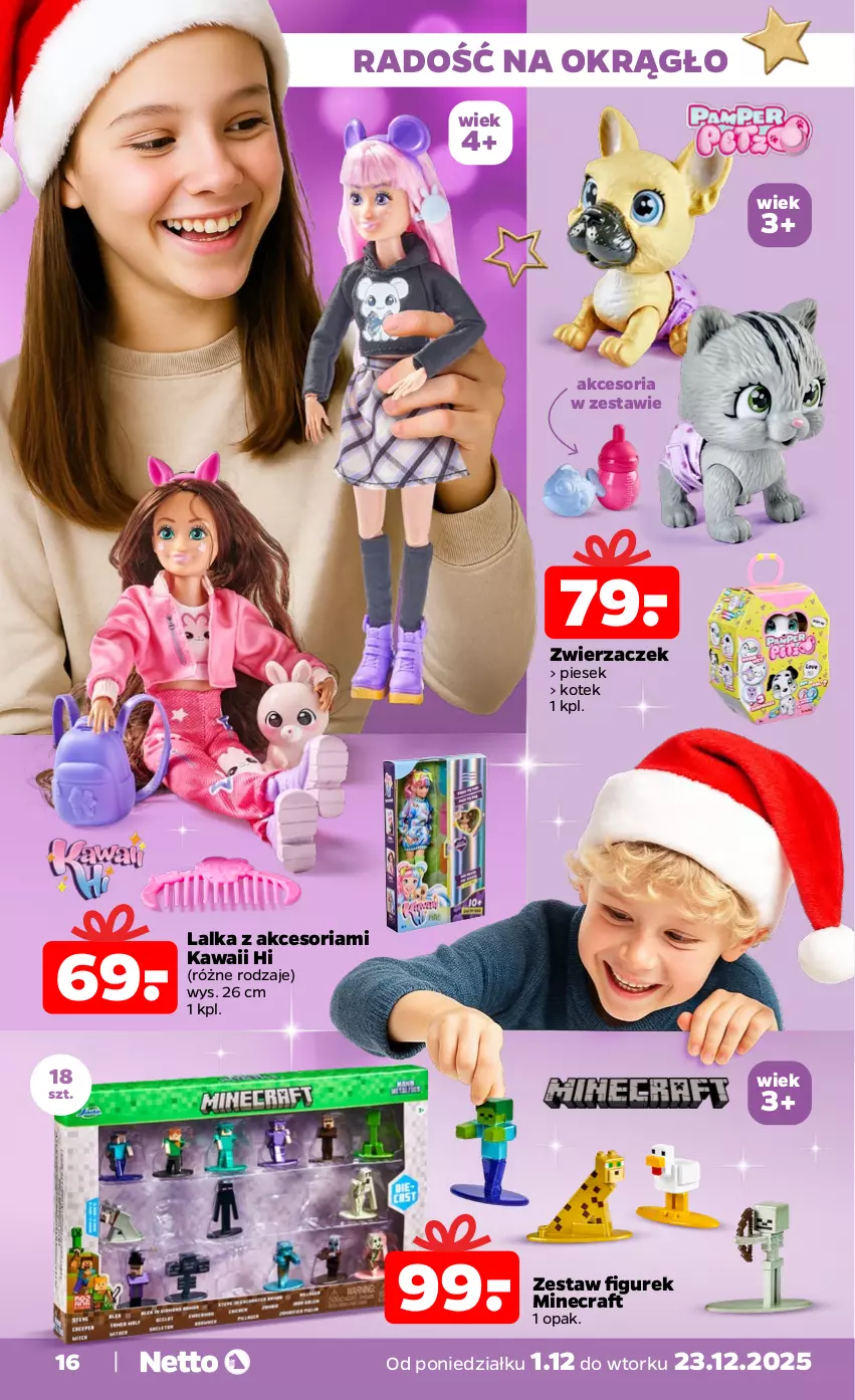 Gazetka promocyjna Netto - Katalog Zabawki 2025 - ważna 03.11 do 23.12.2025 - strona 16 - produkty: Kawa, Kotek, Lalka, Minecraft
