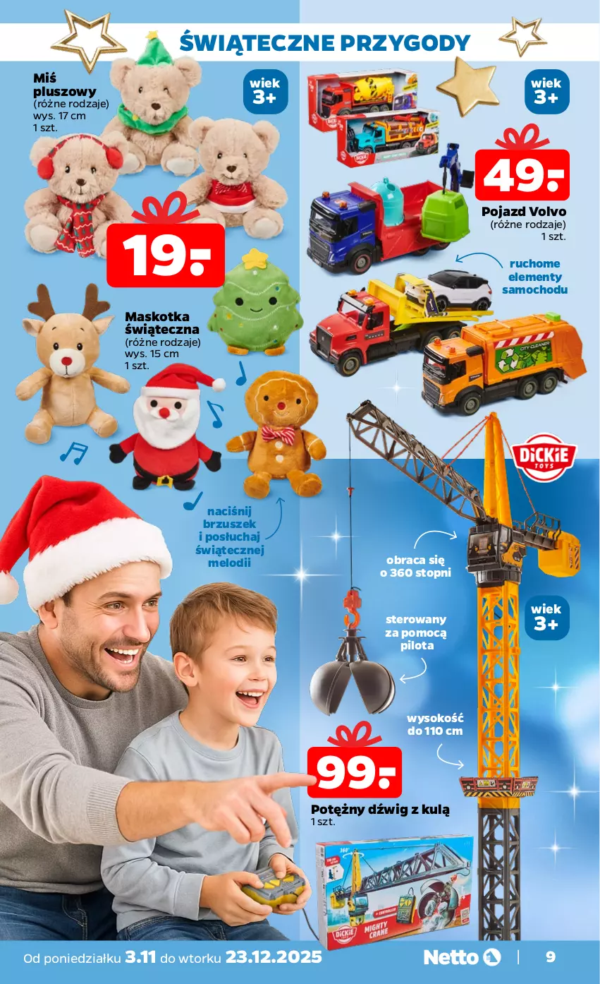 Gazetka promocyjna Netto - Katalog Zabawki 2025 - ważna 03.11 do 23.12.2025 - strona 9 - produkty: Dźwig, Pojazd, Sok, Top