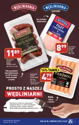 Gazetka promocyjna Aldi - Nasze marki - Gazetka - ważna od 18.11 do 18.11.2023 - strona 9 - produkty: Kurczak, Filet z piersi kurczaka, Parówki, Parówki z szynki, Kiełbasa