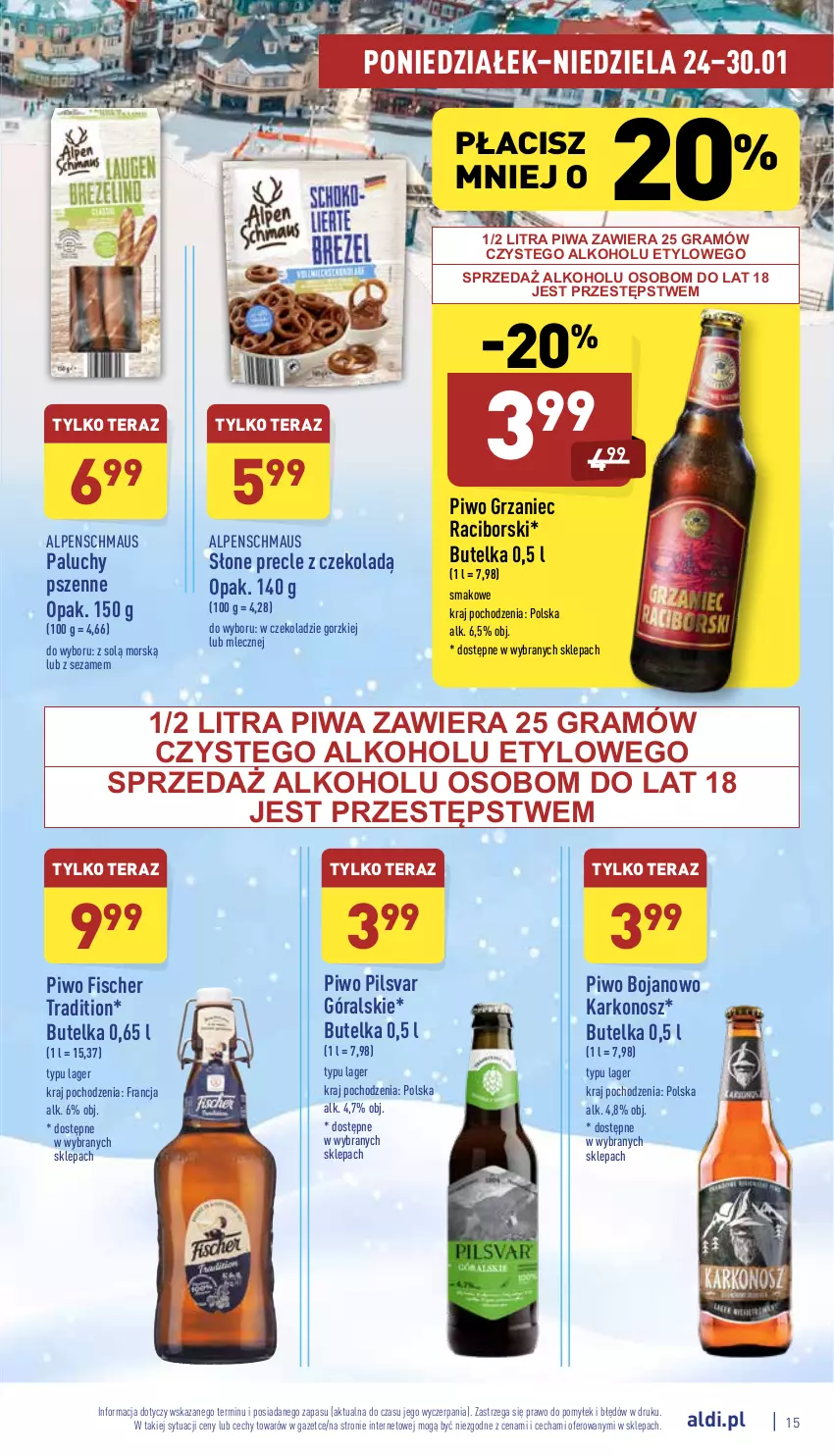 Gazetka promocyjna Aldi - Katalog spożywczy - ważna 24.01 do 30.01.2022 - strona 15 - produkty: Gra, Piwa, Piwo, Precle, Sezam, Tera