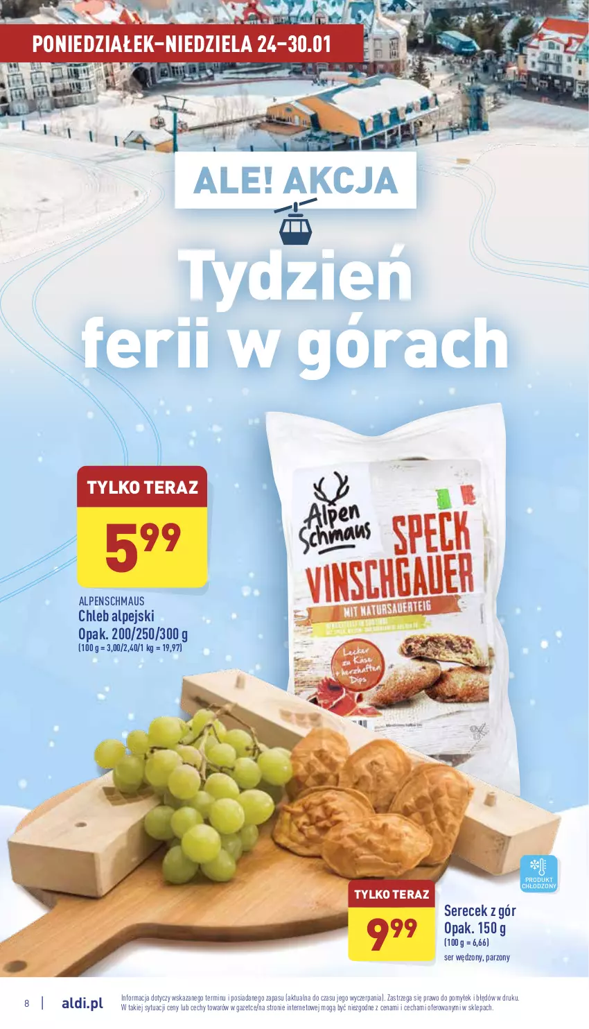 Gazetka promocyjna Aldi - Katalog spożywczy - ważna 24.01 do 30.01.2022 - strona 8 - produkty: Chleb, Ser, Tera