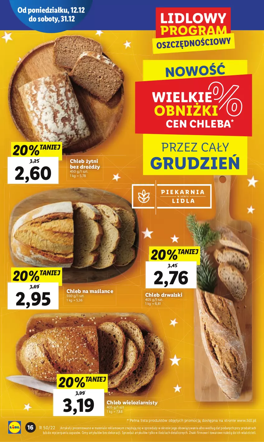 Gazetka promocyjna Lidl - GAZETKA - ważna 12.12 do 14.12.2022 - strona 22 - produkty: Chleb, Chleb wieloziarnisty