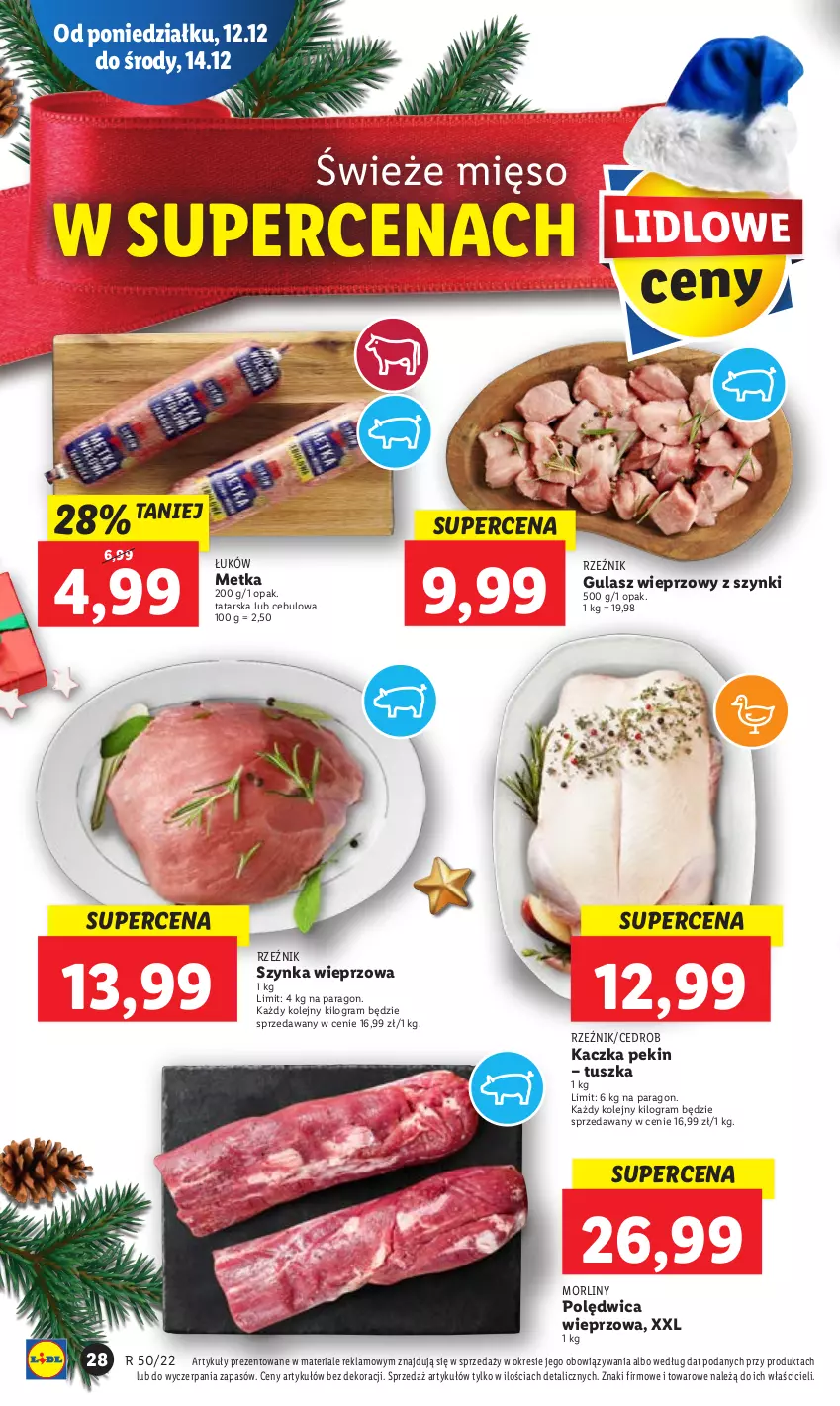 Gazetka promocyjna Lidl - GAZETKA - ważna 12.12 do 14.12.2022 - strona 34 - produkty: Gra, Kaczka, Mięso, Morliny, Olej, Polędwica, Szynka, Szynka wieprzowa, Tusz