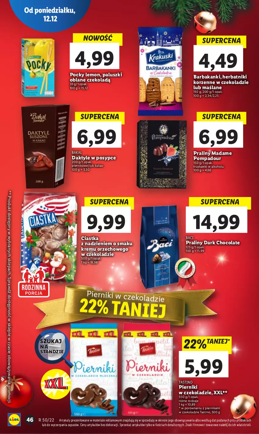 Gazetka promocyjna Lidl - GAZETKA - ważna 12.12 do 14.12.2022 - strona 56 - produkty: Ciastka, Daktyle, Herbatniki, Kakao, Piernik, Pierniki w czekoladzie, Por, Praliny, Truskawki