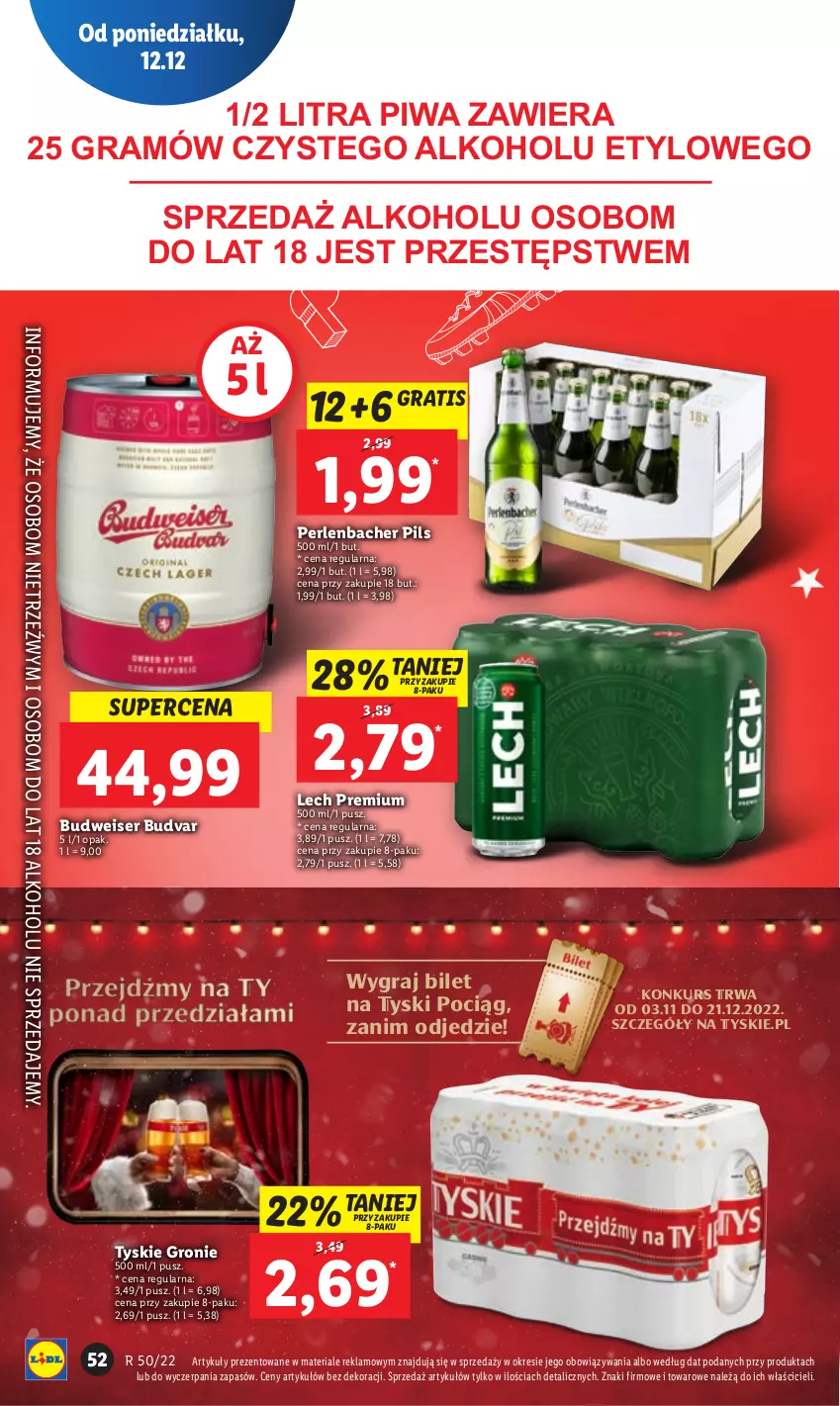 Gazetka promocyjna Lidl - GAZETKA - ważna 12.12 do 14.12.2022 - strona 62 - produkty: Gra, Lech Premium, NBA, Piwa, Pociąg, Ser, Tyskie