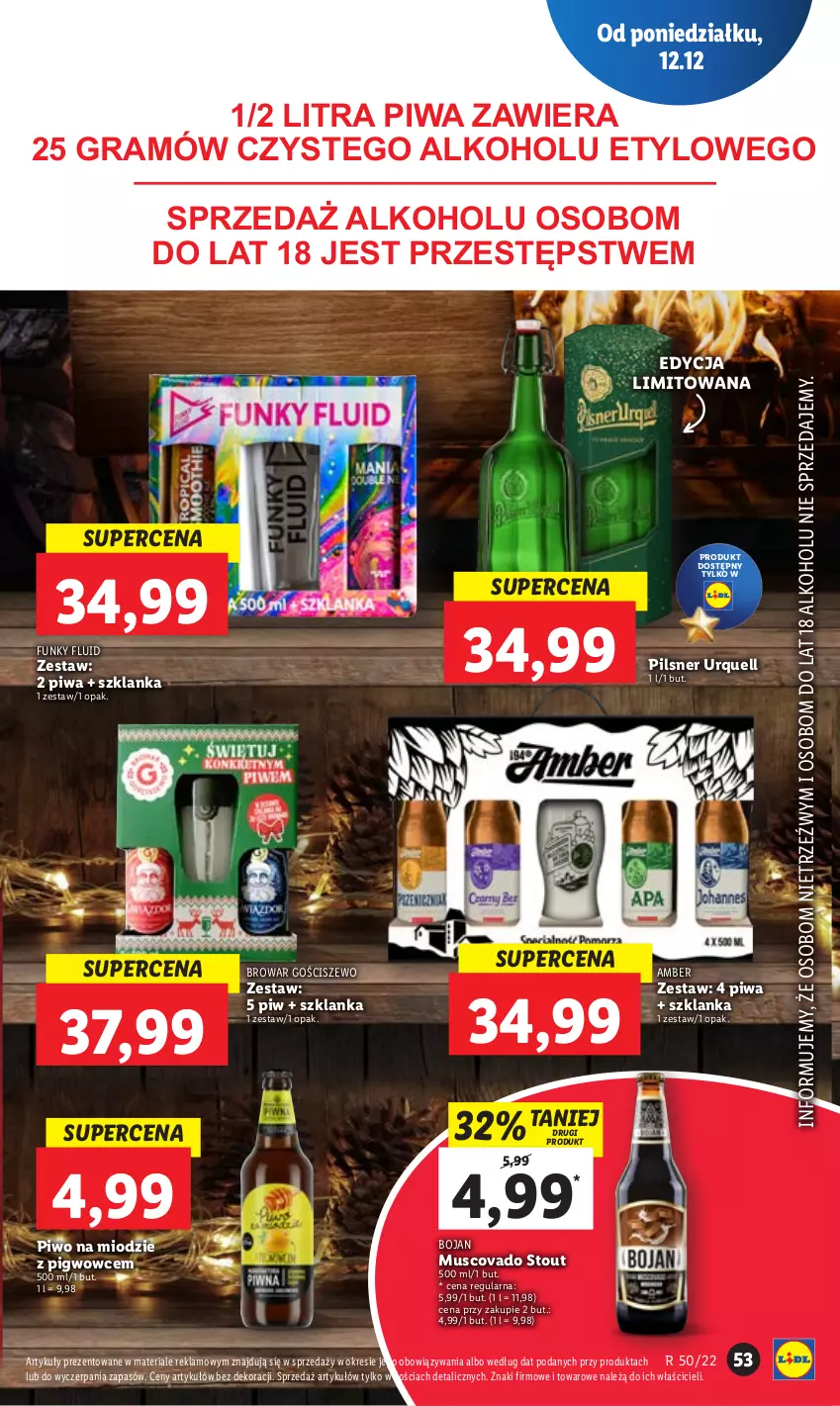 Gazetka promocyjna Lidl - GAZETKA - ważna 12.12 do 14.12.2022 - strona 63 - produkty: Gra, Mus, Pilsner Urquell, Piwa, Piwo, Szklanka