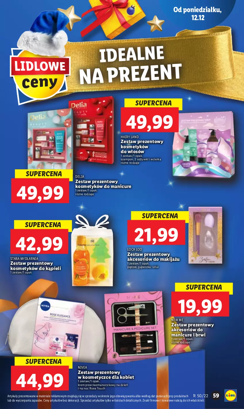 Gazetka promocyjna Lidl - GAZETKA - ważna 12.12 do 14.12.2022 - strona 69 - produkty: Krem przeciwzmarszczkowy, Makijaż, Mars, Nivea, Szampon, Zestaw prezentowy