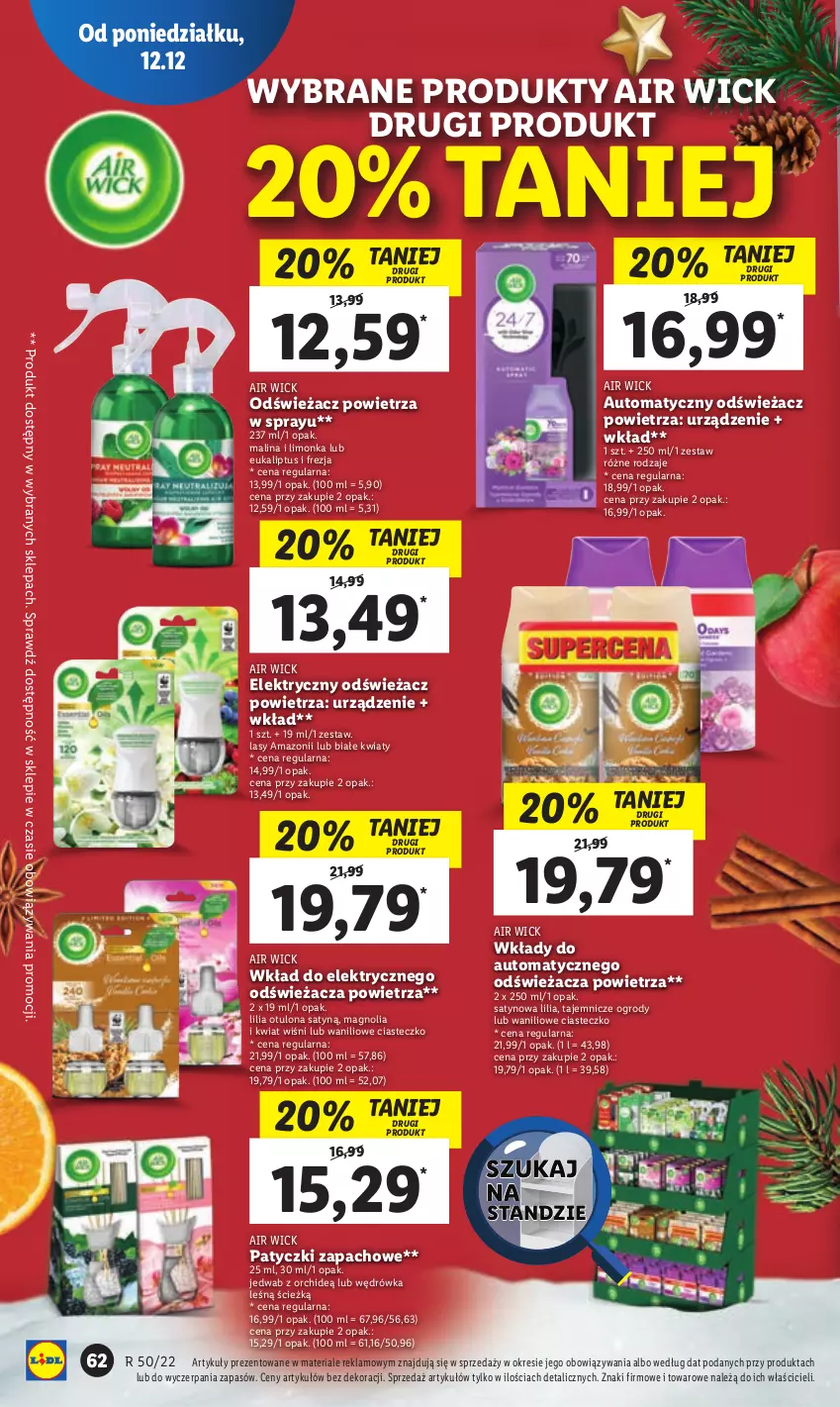 Gazetka promocyjna Lidl - GAZETKA - ważna 12.12 do 14.12.2022 - strona 72 - produkty: Air Wick, Limonka, Odświeżacz powietrza