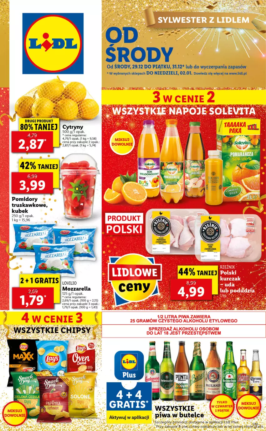 Gazetka promocyjna Lidl - GAZETKA - ważna 29.12.2021 do 02.01.2022 - strona 1 - produkty: Cytryny, Gra, Kubek, Piwa, Pomidory