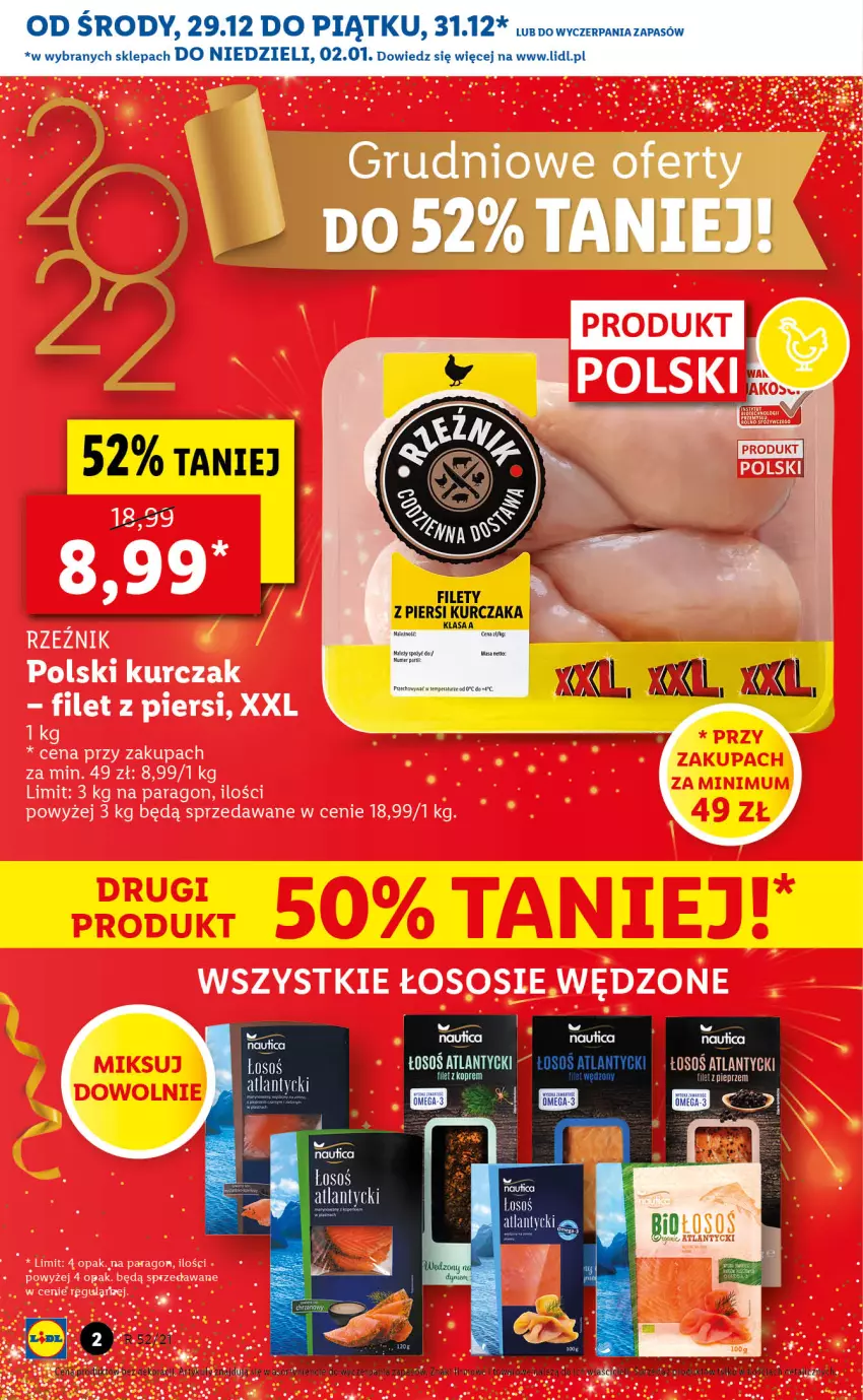 Gazetka promocyjna Lidl - GAZETKA - ważna 29.12.2021 do 02.01.2022 - strona 2 - produkty: Kurczak, LG, Sos