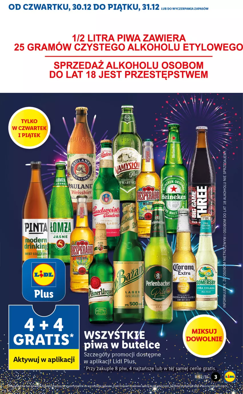 Gazetka promocyjna Lidl - GAZETKA - ważna 29.12.2021 do 02.01.2022 - strona 3 - produkty: Gra, Piwa