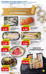 Gazetka promocyjna Lidl - GAZETKA - Gazetka - ważna od 02.01 do 02.01.2022 - strona 15 - produkty: Polędwica, Top, Amol, Zupa, Stek, Sałat, Sushi, Tuńczyk, Dorsz, Małże