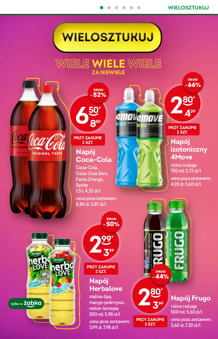 Gazetka promocyjna Żabka - ważna 05.10 do 11.10.2022 - strona 16 - produkty: Coca-Cola, Fa, Fanta, Mango, Melon, Napój, Napój izotoniczny, Sprite