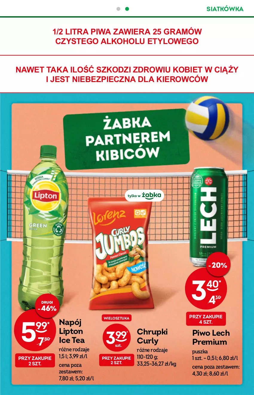 Gazetka promocyjna Żabka - ważna 05.10 do 11.10.2022 - strona 23 - produkty: Chrupki, Gra, Ice tea, Lech Premium, Lipton, Napój, Piec, Piwa, Piwo