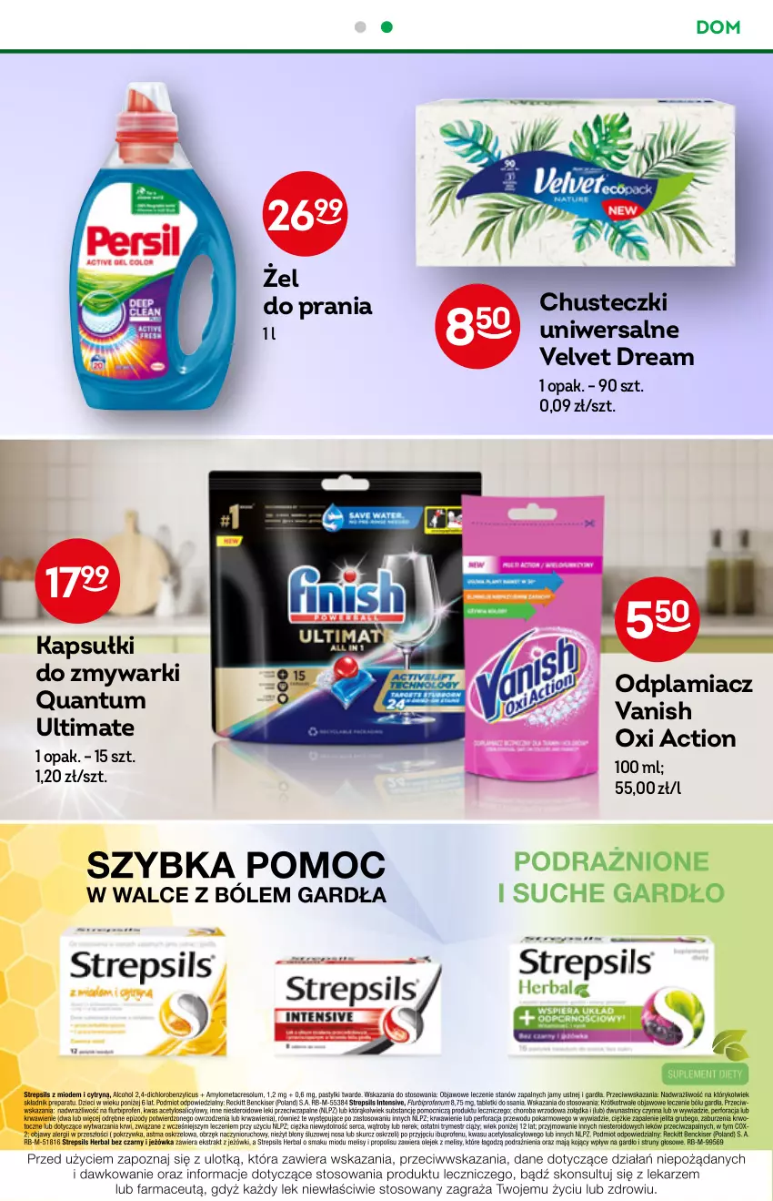 Gazetka promocyjna Żabka - ważna 05.10 do 11.10.2022 - strona 49 - produkty: Chusteczki, Odplamiacz, Vanish, Velvet, Zmywarki