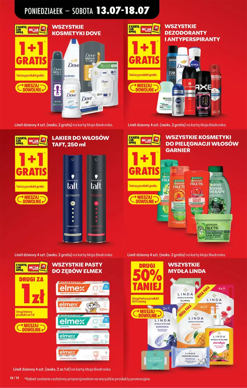 Gazetka promocyjna Biedronka - Od Poniedziałku - ważna 13.07 do 18.07.2026 - strona 18 - produkty: Antyperspirant, Dove, Elmex, Gra, Lakier, Por