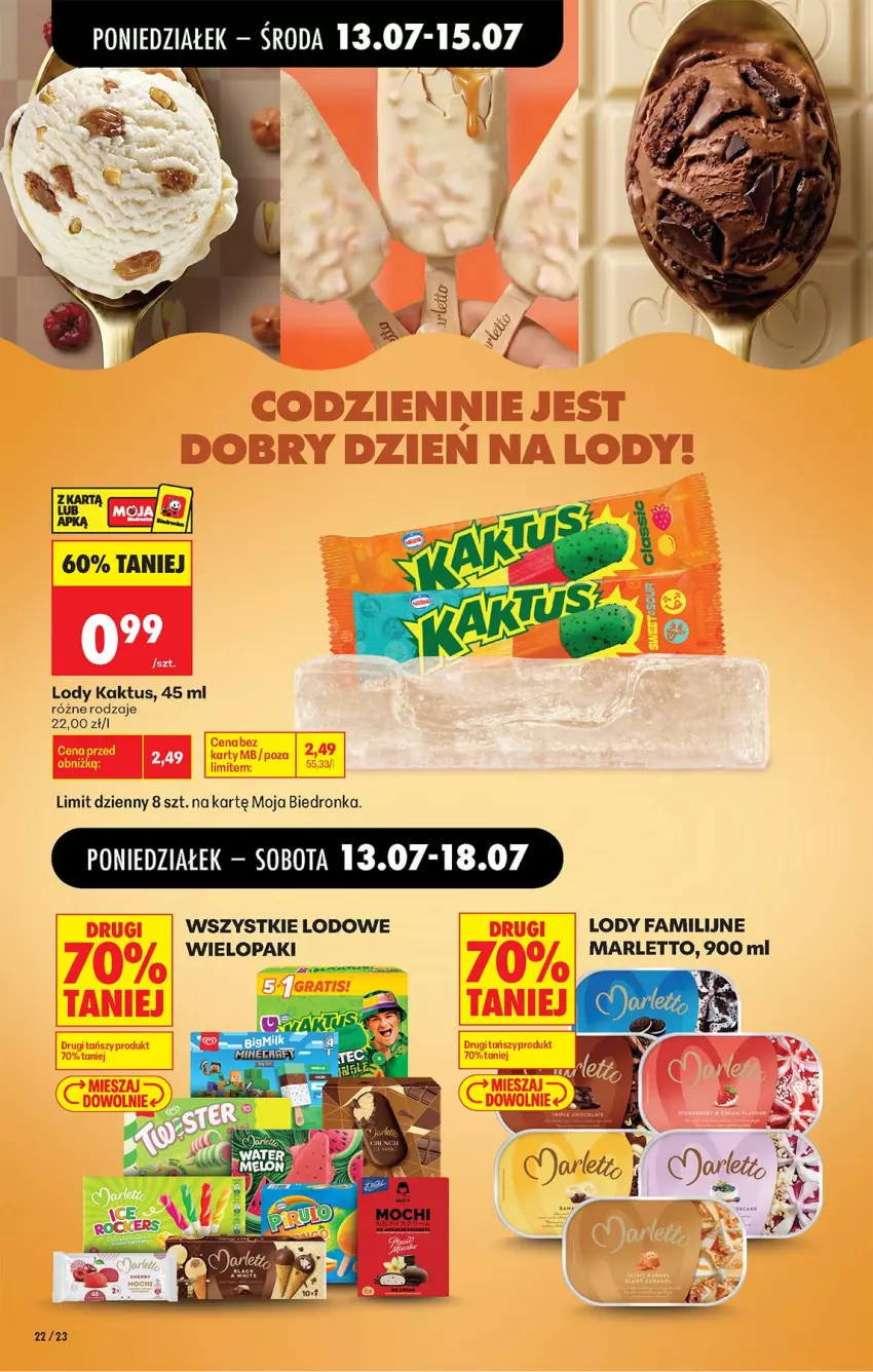 Gazetka promocyjna Biedronka - Od Poniedziałku - ważna 13.07 do 18.07.2026 - strona 24 - produkty: Fa, Kaktus, Lody