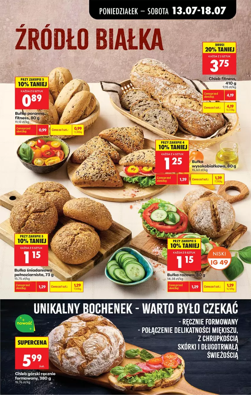 Gazetka promocyjna Biedronka - Od Poniedziałku - ważna 13.07 do 18.07.2026 - strona 35 - produkty: Bułka, Chleb, Danio, Por, Sok