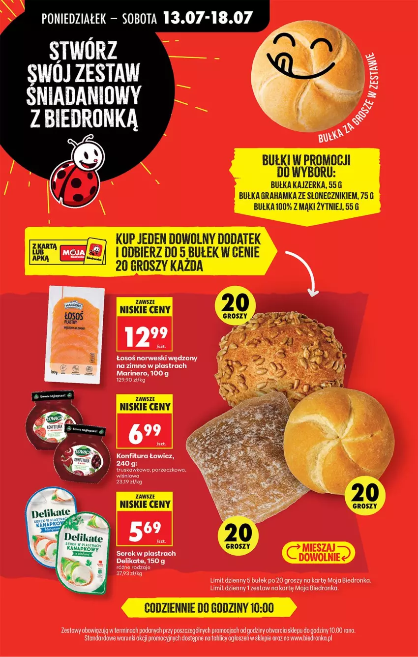 Gazetka promocyjna Biedronka - Od Poniedziałku - ważna 13.07 do 18.07.2026 - strona 36 - produkty: Bułka, Bułka grahamka, Gra, Kajzerka, Konfitura, Por, Ser, Serek