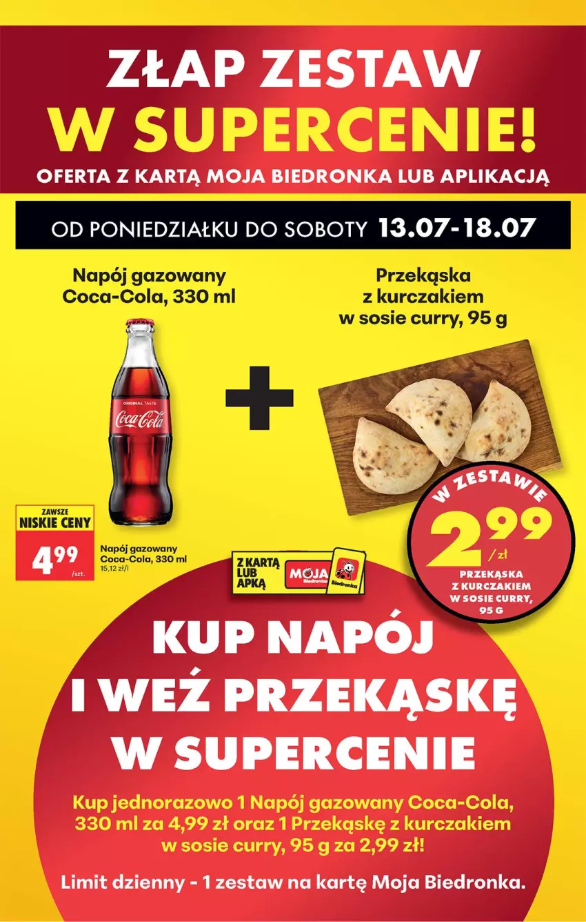 Gazetka promocyjna Biedronka - Od Poniedziałku - ważna 13.07 do 18.07.2026 - strona 37 - produkty: Coca-Cola, Kurczak, Napój, Napój gazowany, Sos