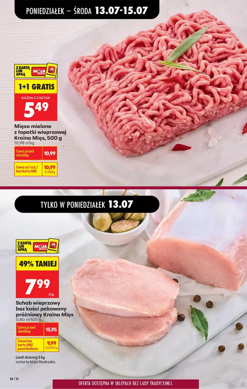 Gazetka promocyjna Biedronka - Od Poniedziałku - ważna 13.07 do 18.07.2026 - strona 38 - produkty: Gra, Mięso, Mięso mielone, Mięso mielone z łopatki wieprzowej, Schab wieprzowy