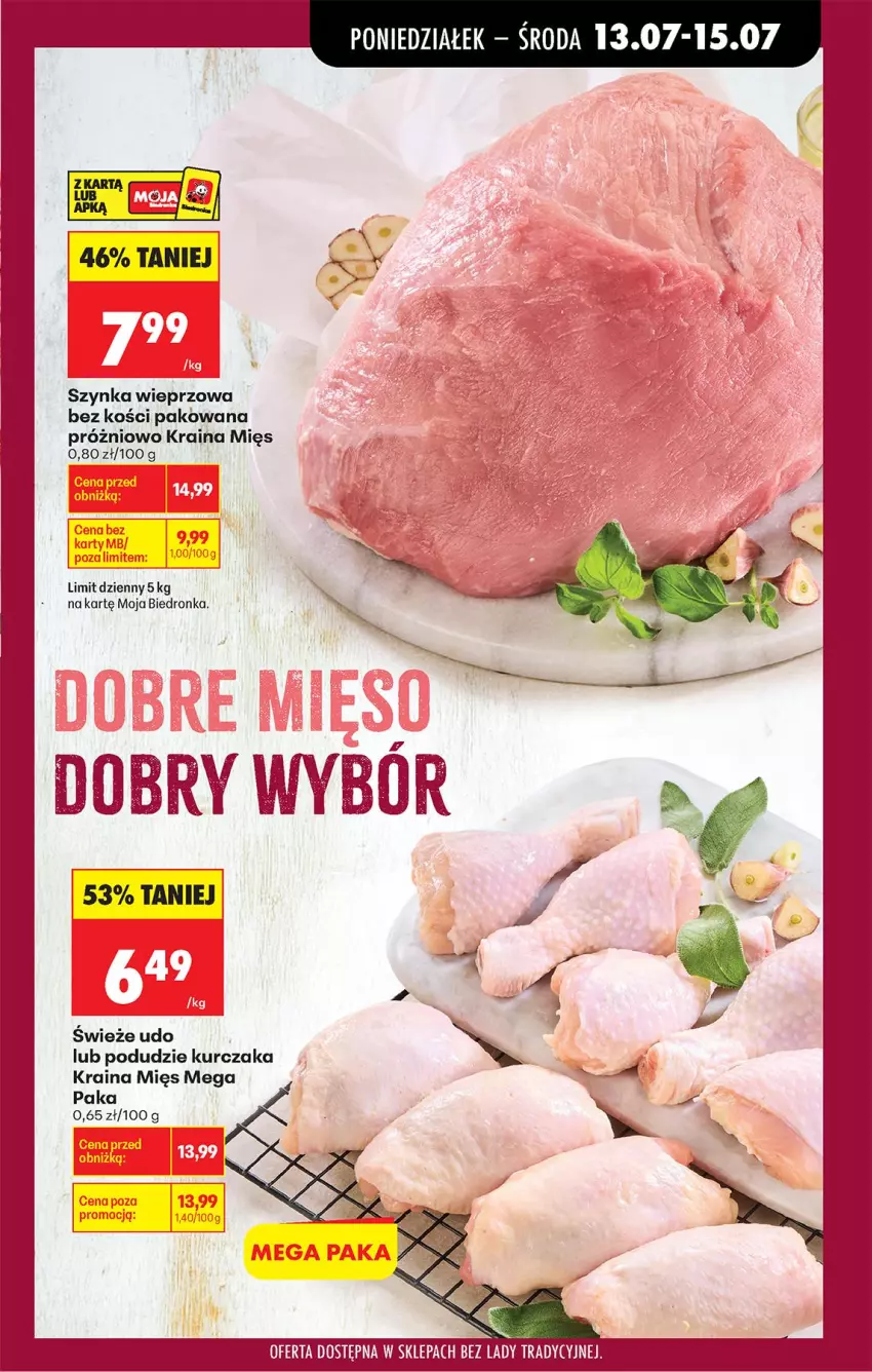 Gazetka promocyjna Biedronka - Od Poniedziałku - ważna 13.07 do 18.07.2026 - strona 39 - produkty: Kurczak, Szynka, Szynka wieprzowa