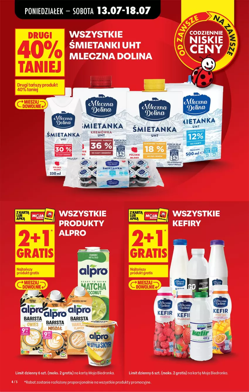 Gazetka promocyjna Biedronka - Od Poniedziałku - ważna 13.07 do 18.07.2026 - strona 4 - produkty: Alpro, Kremówka, Por