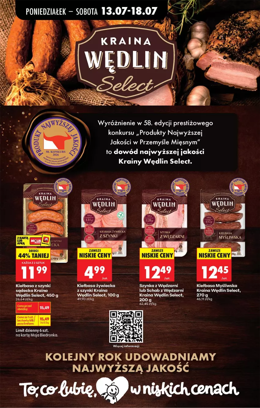 Gazetka promocyjna Biedronka - Od Poniedziałku - ważna 13.07 do 18.07.2026 - strona 53 - produkty: Kiełbasa, Olej, SEKO, Szynka