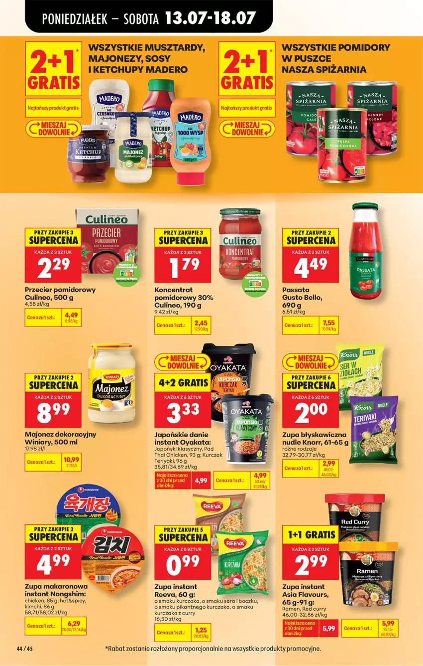 Gazetka promocyjna Biedronka - Od Poniedziałku - ważna 13.07 do 18.07.2026 - strona 60 - produkty: Bell, Gra, Ketchup, Knorr, Kurczak, Majonez, Makaron, Mus, Pomidory, Por, Ser, Sos, Winiary, Zupa