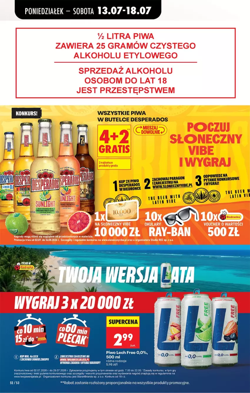 Gazetka promocyjna Biedronka - Od Poniedziałku - ważna 13.07 do 18.07.2026 - strona 72 - produkty: Desperados, Gra, Gry, Piwa, Piwo, Por