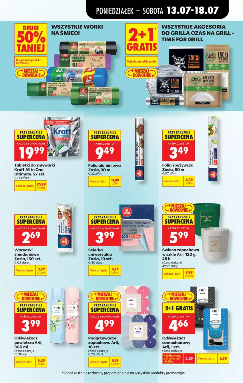 Gazetka promocyjna Biedronka - Od Poniedziałku - ważna 13.07 do 18.07.2026 - strona 81 - produkty: Danio, Folia aluminiowa, Gra, Grill, Podgrzewacze, Por, Tablet, Tabletki do zmywarki, Worki na śmiec, Worki na śmieci, Zmywarki