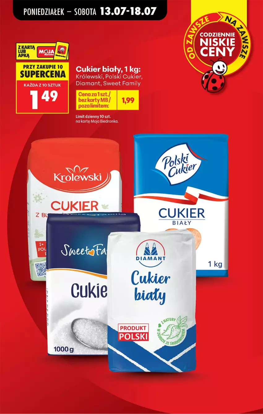 Gazetka promocyjna Biedronka - Od Poniedziałku - ważna 13.07 do 18.07.2026 - strona 9 - produkty: Cukier, Diamant