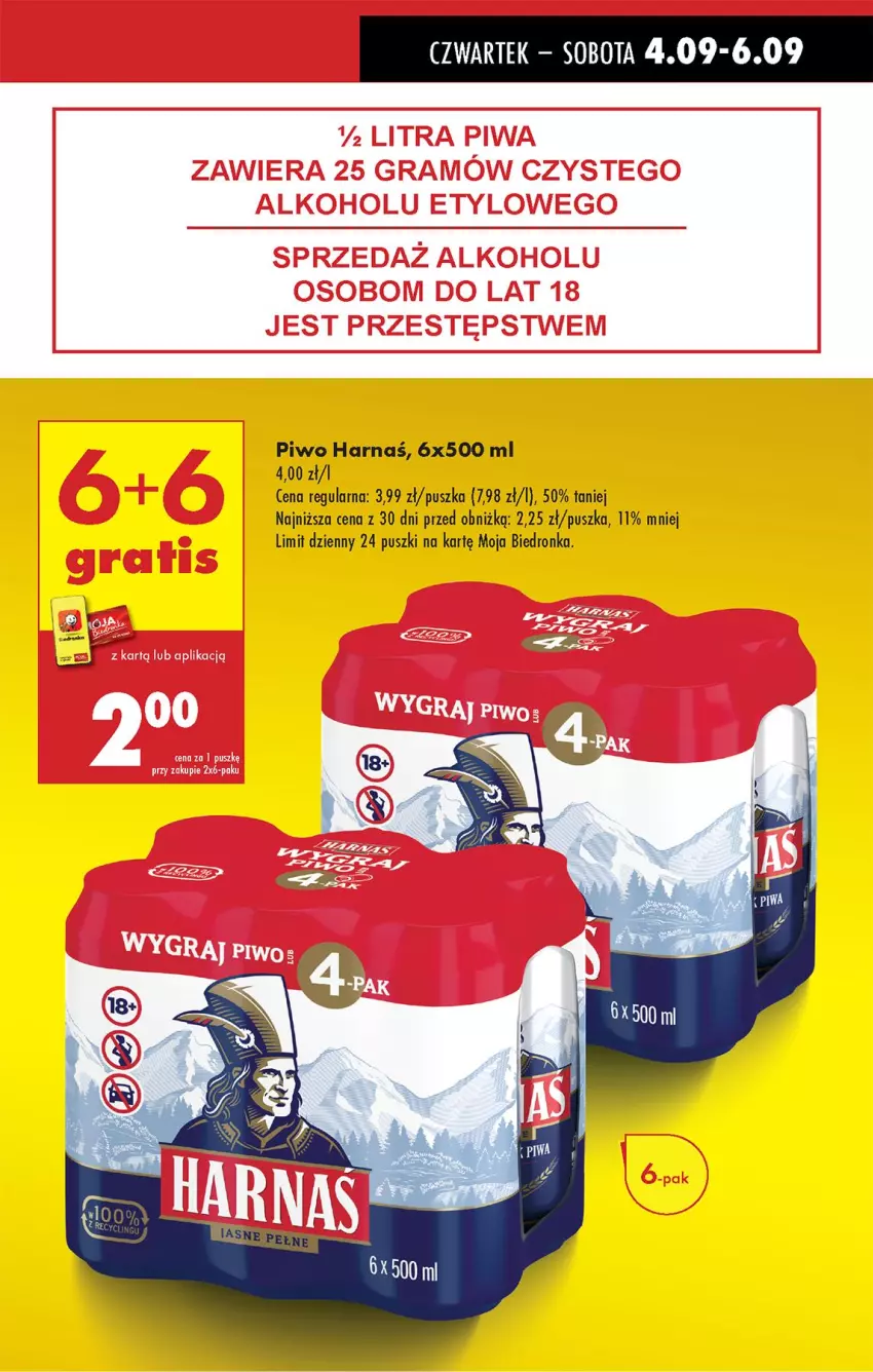 Gazetka promocyjna Biedronka - Od Czwartku - ważna 04.09 do 10.09.2025 - strona 11 - produkty: Harnaś, Piwo
