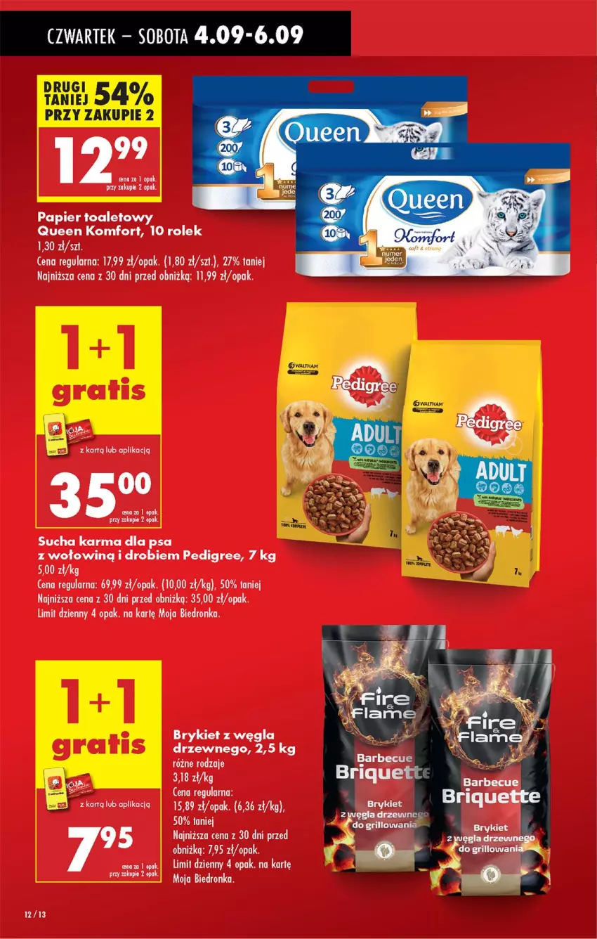 Gazetka promocyjna Biedronka - Od Czwartku - ważna 04.09 do 10.09.2025 - strona 14 - produkty: Papier, Papier toaletowy, Pedigree, Sucha karma