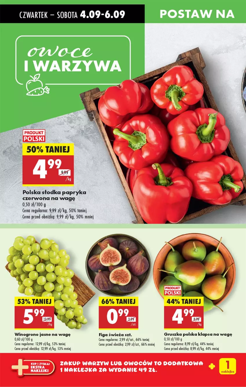 Gazetka promocyjna Biedronka - Od Czwartku - ważna 04.09 do 10.09.2025 - strona 16 - produkty: Owoce, Papryka, Papryka czerwona, Ser, Warzywa, Wino