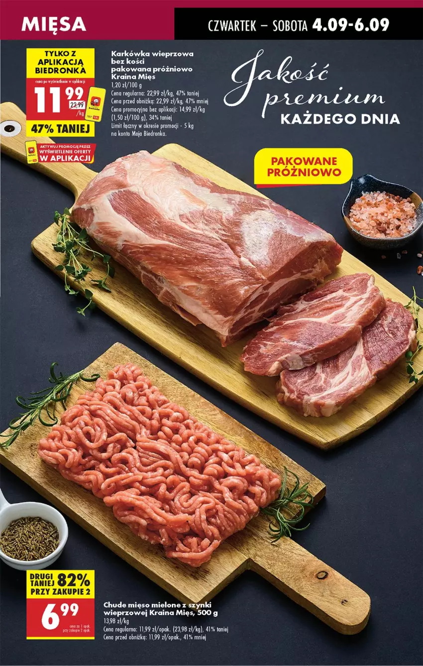 Gazetka promocyjna Biedronka - Od Czwartku - ważna 04.09 do 10.09.2025 - strona 23 - produkty: Karkówka wieprzowa, Koc, Mięso, Mięso mielone
