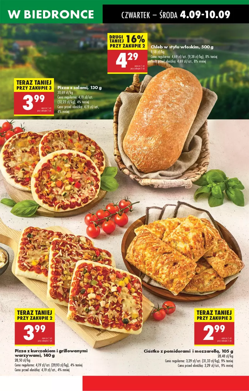 Gazetka promocyjna Biedronka - Od Czwartku - ważna 04.09 do 10.09.2025 - strona 33 - produkty: Chleb, Fa, Grill, Kurczak, Pizza, Salami, Warzywa