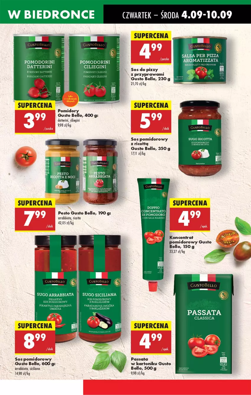 Gazetka promocyjna Biedronka - Od Czwartku - ważna 04.09 do 10.09.2025 - strona 41 - produkty: Bell, Gin, LG, Pesto, Pizza, Pomidory, Ricotta, Salsa, Sos, Sos do pizzy, Sos pomidorowy, Tonik