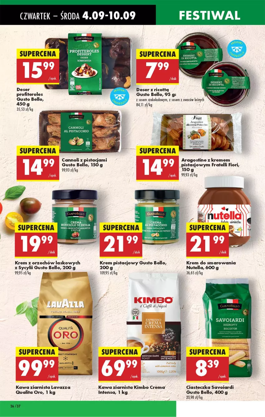Gazetka promocyjna Biedronka - Od Czwartku - ważna 04.09 do 10.09.2025 - strona 44 - produkty: Bell, Deser, Fa, Kawa, Kawa ziarnista, Krem pistacjowy, Lavazza, LG, Nutella, Ricotta, Ser, Sos