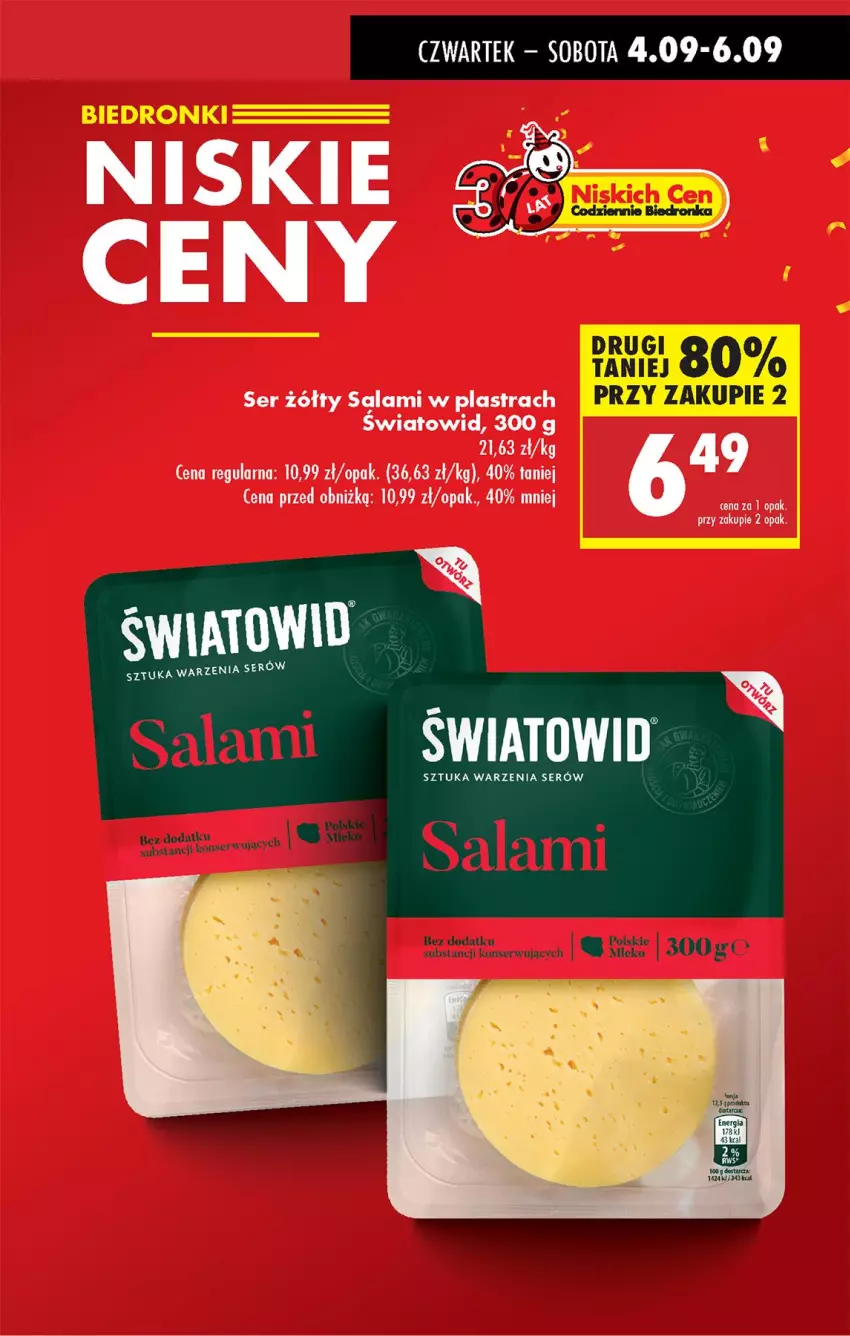 Gazetka promocyjna Biedronka - Od Czwartku - ważna 04.09 do 10.09.2025 - strona 7 - produkty: Salami, Ser
