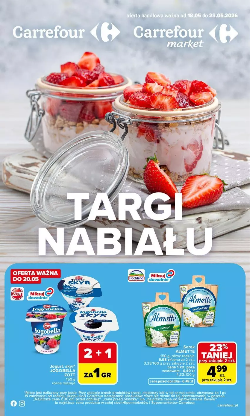 Gazetka promocyjna Carrefour - Gazetka Targi nabiału - ważna 18.05 do 23.05.2026 - strona 1