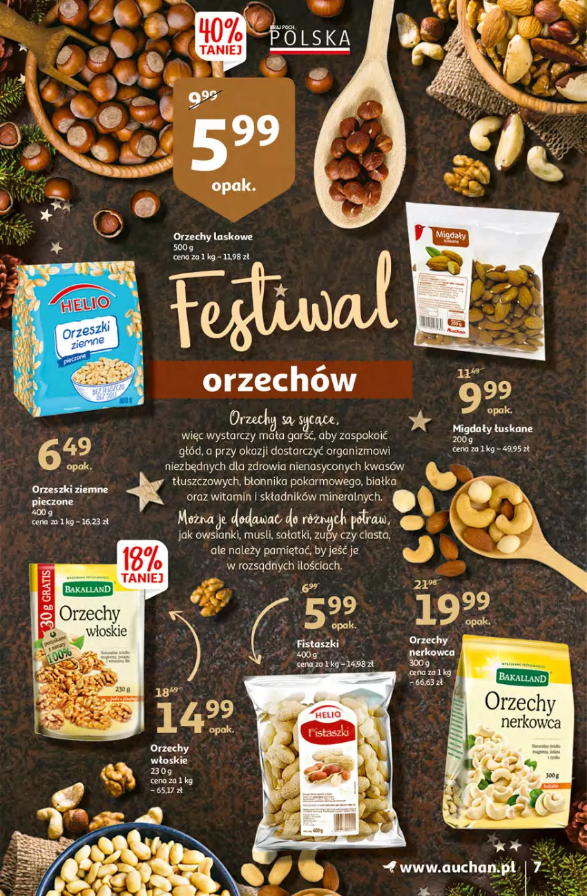 Gazetka promocyjna Auchan - Magia rabatów Hipermarkaty - ważna 12.11 do 17.11.2021 - strona 7 - produkty: Mięta, Mus, Orzechy włoskie, Orzeszki, Orzeszki ziemne, Sałat