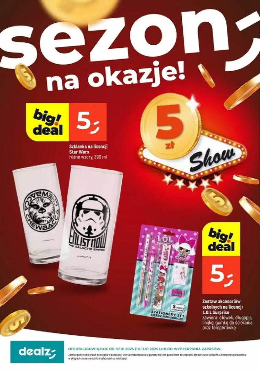 Gazetka promocyjna Dealz - ważna 07.01 do 11.01.2025 - strona 1 - produkty: Długopis, Szklanka