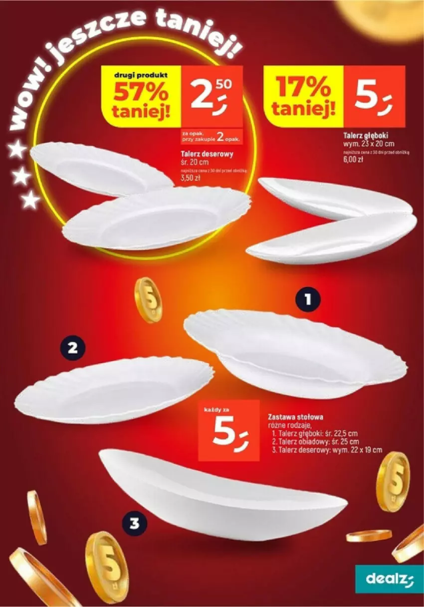 Gazetka promocyjna Dealz - ważna 07.01 do 11.01.2025 - strona 5 - produkty: Deser, Ser, Talerz, Talerz deserowy, Talerz głęboki